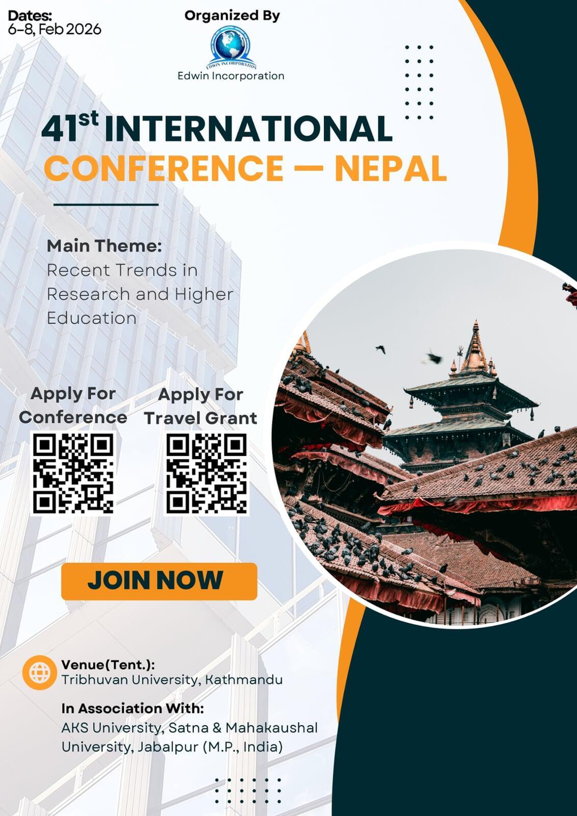 41st International Conference Nepal Poster
